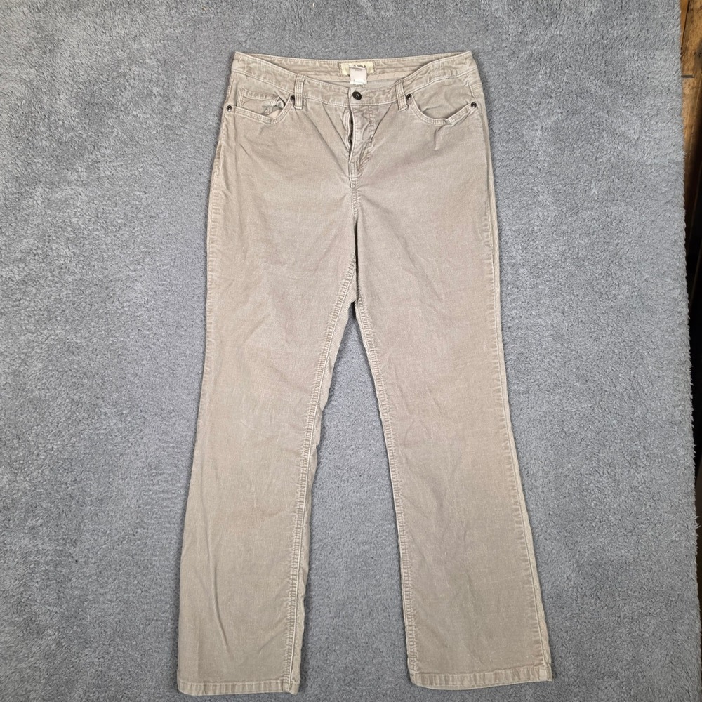 Sonoma Corduroy Pants Womens 12 Tan Excellent Bootcut Stretch Mid Rise - Picture 4 of 8